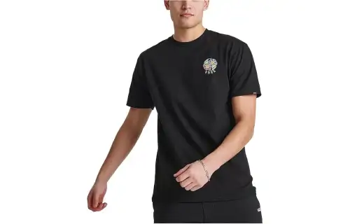 Vans T Shirts Men's Black Crew Neck Moderate Straight Fit