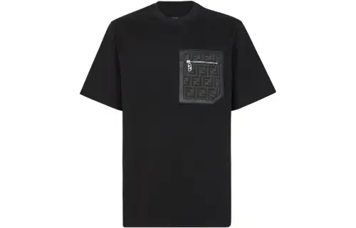 FENDI Monogrammed Pocket Crewneck T-Shirt