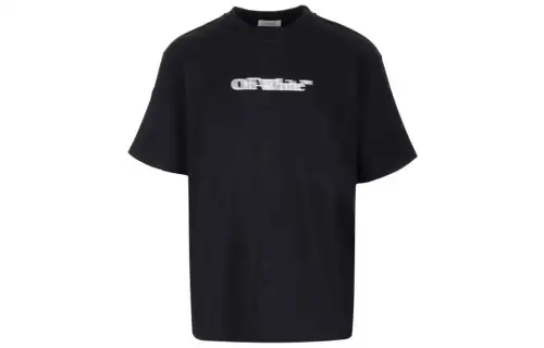 OFF WHITE Logo Printed Crewneck T Shirt