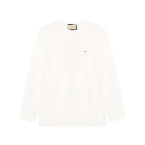 GUCCI T Shirts Men's White Crew Neck Moderate Straight Fit