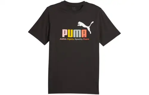 PUMA T Shirt Multicolore ESS+Homme T Shirt Men's Black