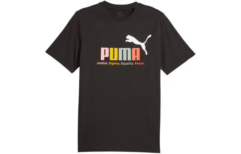 PUMA T Shirt Multicolore ESS+Homme T Shirt Men's Black