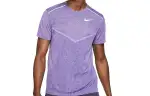 Nike T Shirts Men's Purple Crew Neck Moderate Straight Fit