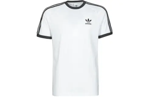 Adidas originals ADICOLOR series clover Adicolor Classics three-stripe embroidered logo striped sports short-sleeved T-shirt Japanese version men's white