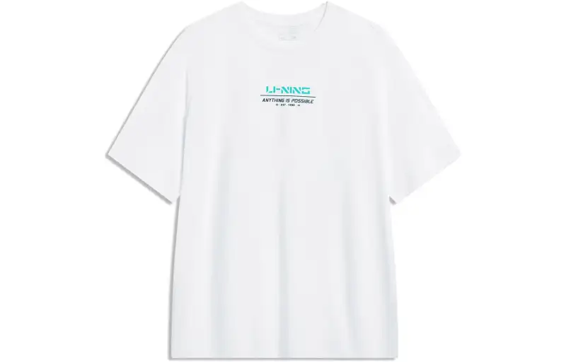 Li Ning Sports Fashion Collection T Shirt Unisex Standard White