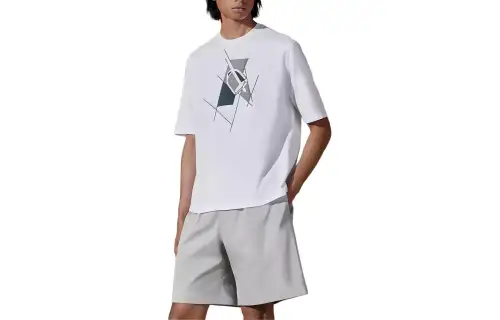 HERMES T Shirts Men's Crew Neck Moderate Straight Fit