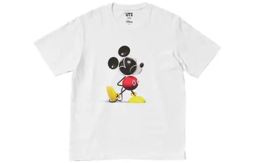 UNIQLO T Shirts Men's White Crew Neck