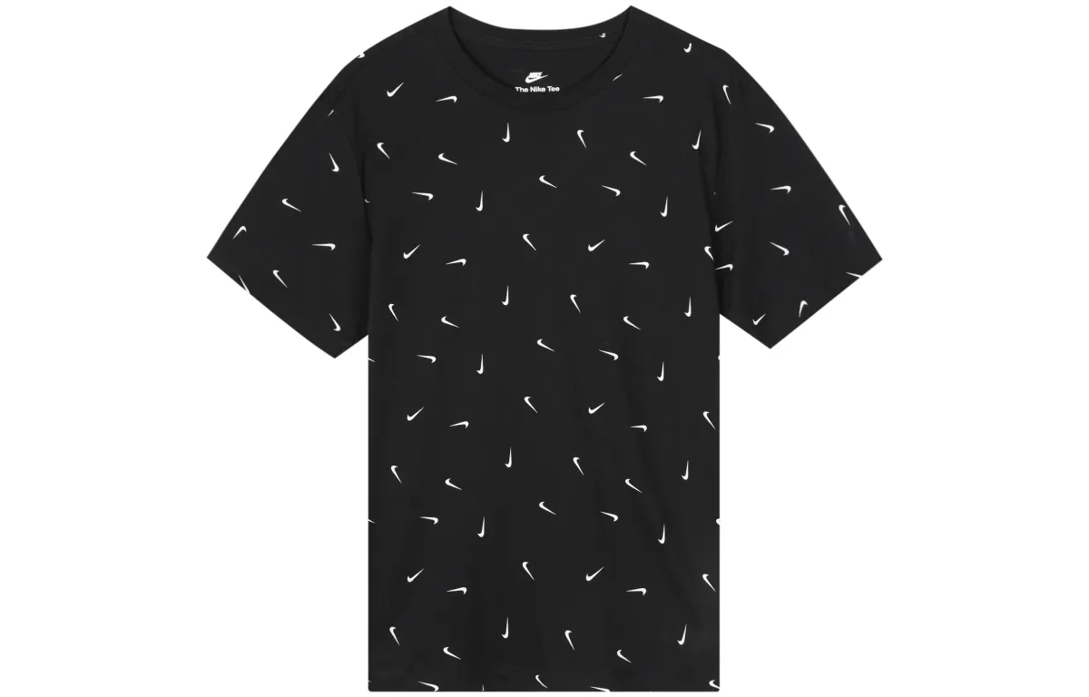 Nike T-Shirts Men's Black Crew Neck Moderate