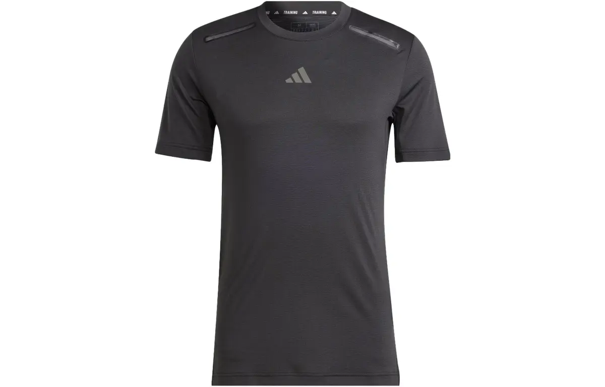 Adidas HIIT T-Shirts Men's Black Crew Neck Moderate Straight Fit