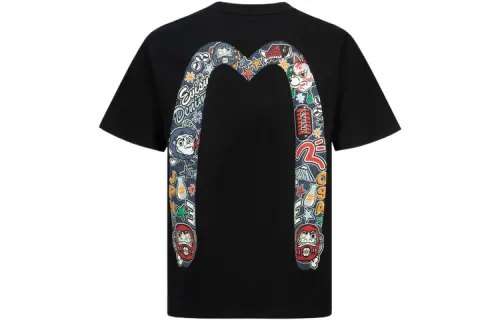 EVISU T Shirts Men's Crew Neck Moderate Straight Fit