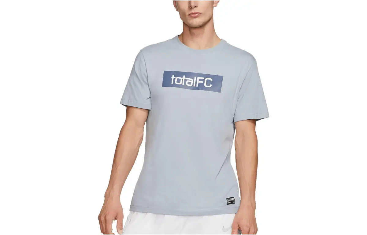 Nike T-Shirts Men's Gray Crew Neck Moderate Straight Fit