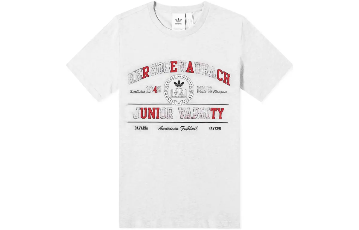 Adidas T-Shirts Men's White Crew Neck Moderate Straight Fit