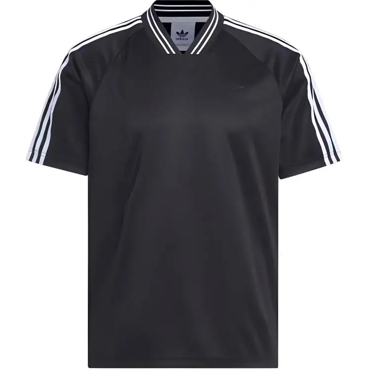 Adidas Originals T Shirts Unisex Black V Neck Moderate