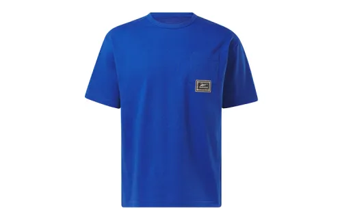 Reebok T Shirts Men's Blue Crew Neck Moderate Straight Fit
