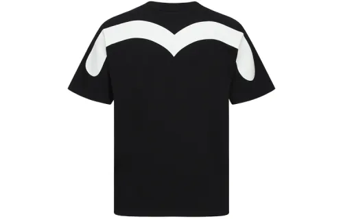 EVISU T Shirts Men's Black Crew Neck Moderate Straight Fit