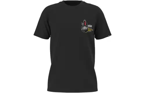Vans T Shirts Men's Black Crew Neck Moderate Straight Fit
