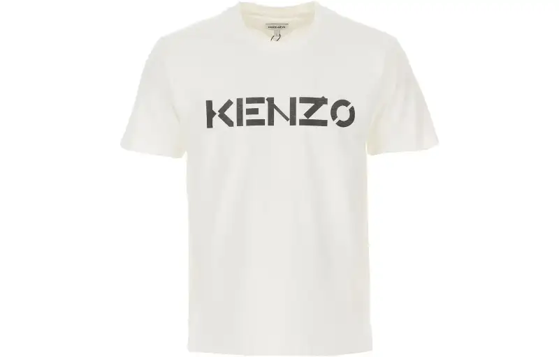 KENZO T Shirts Men's White Crew Neck Moderate Straight Fit