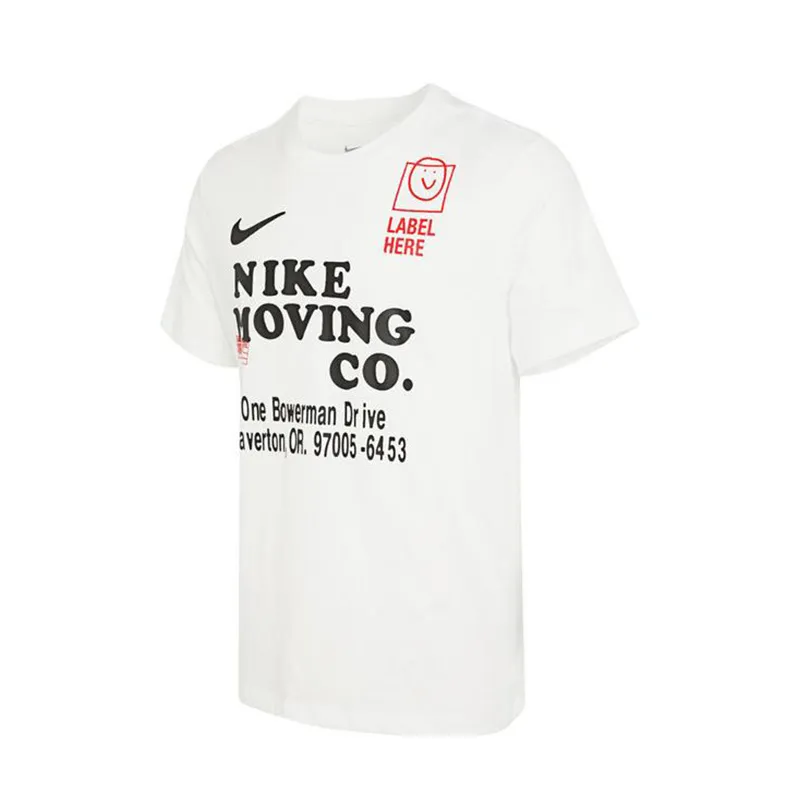 Nike T-Shirts Men's White Crew Neck Moderate