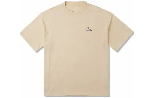 Converse T Shirts Men's Khaki Crew Neck Moderate Straight Fit