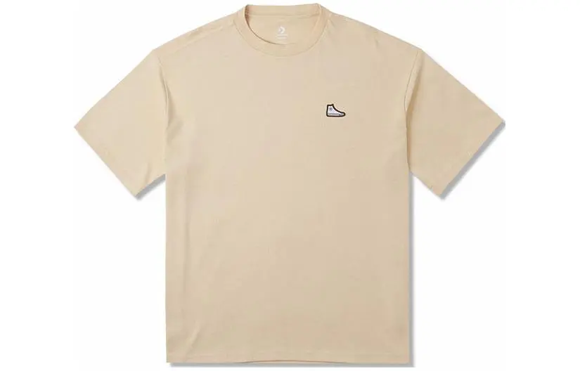 Converse T-Shirts Men's Khaki Crew Neck Moderate Straight Fit
