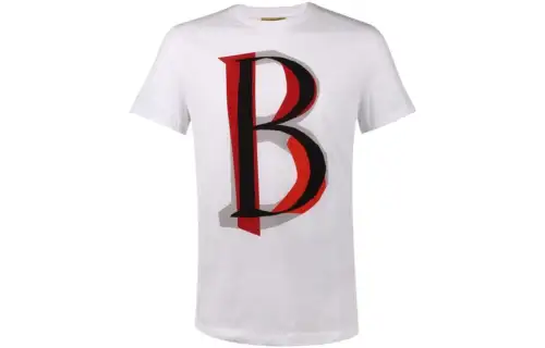 Burberry T Shirts Men's White Crew Neck Moderate Straight Fit