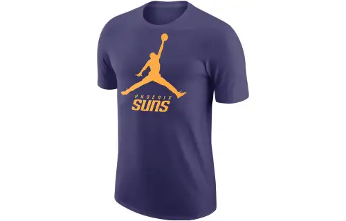Jordan T Shirts Men's Blue Crew Neck Moderate Straight Fit