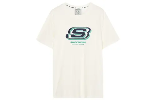 Skechers Colorful T Shirt Unisex Marshmallow White
