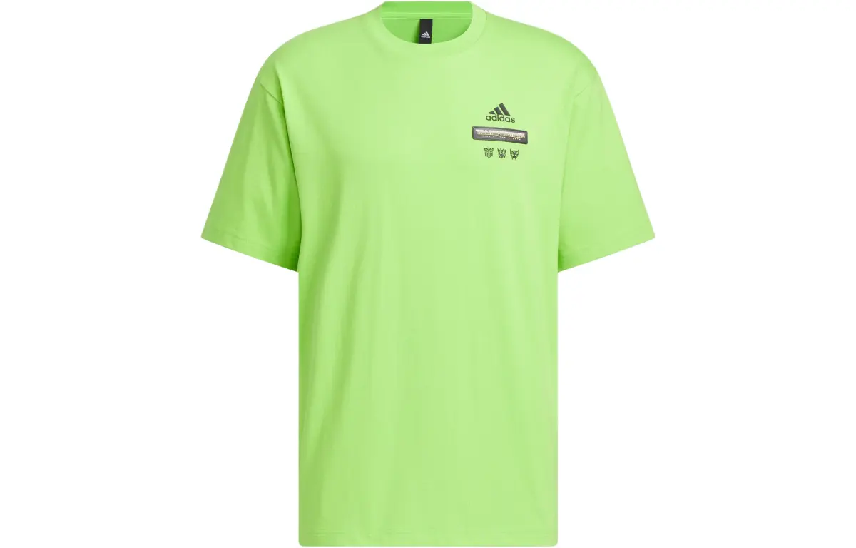 Adidas T Shirt Men's Half Neon Green