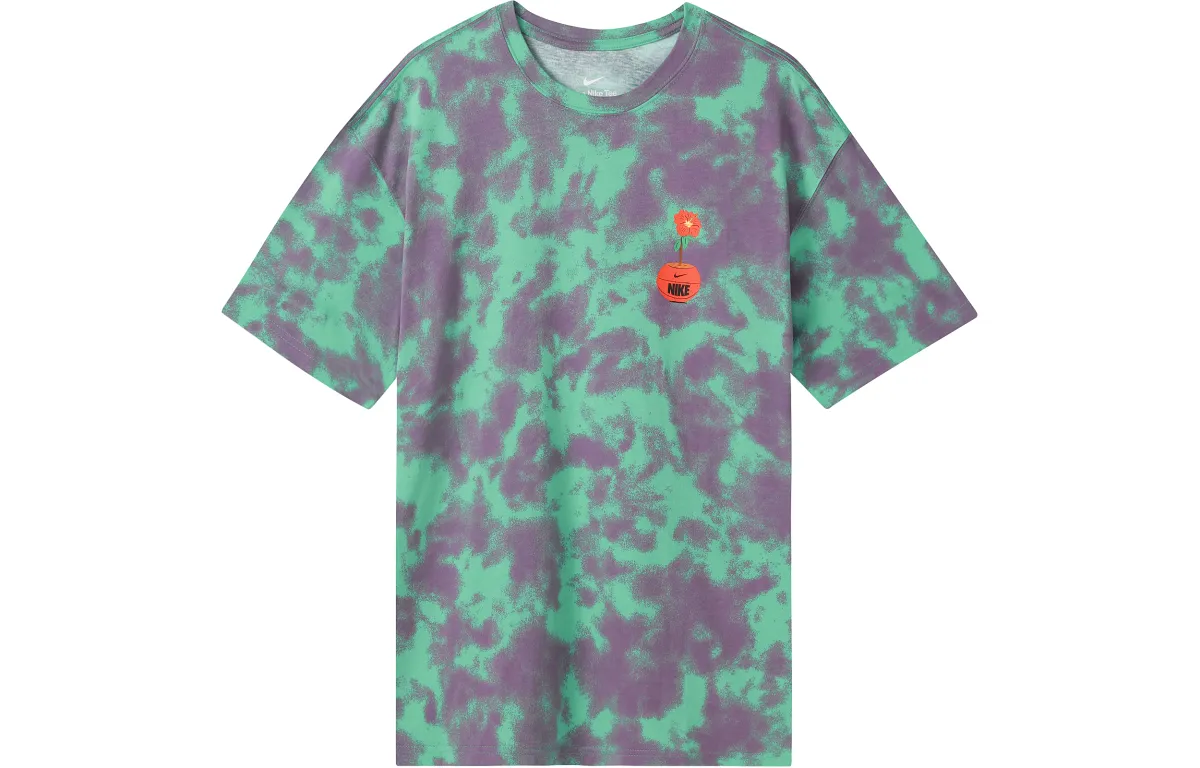 Nike T-Shirts Men's Green Crew Neck Moderate