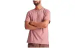Converse T Shirts Men's Pink Crew Neck Moderate Straight Fit
