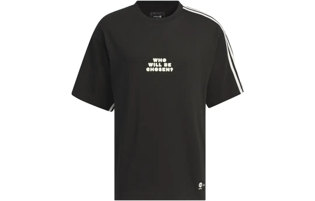 Adidas Neo X Disney T Shirts Unisex Black Crew Neck Moderate Straight Fit