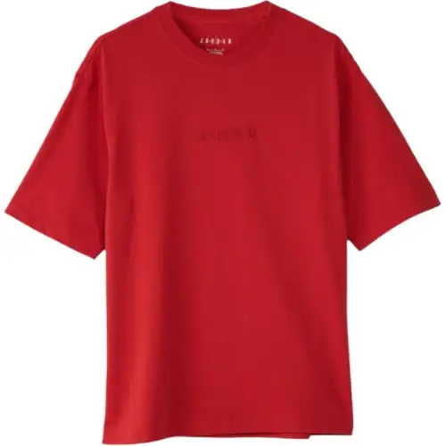 Jordan T Shirts Men's Red Crew Neck Moderate Straight Fit