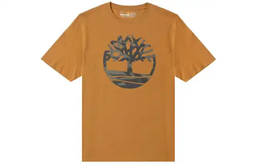 Timberland T Shirts Men's Wheat Crew Neck Moderate Straight Fit