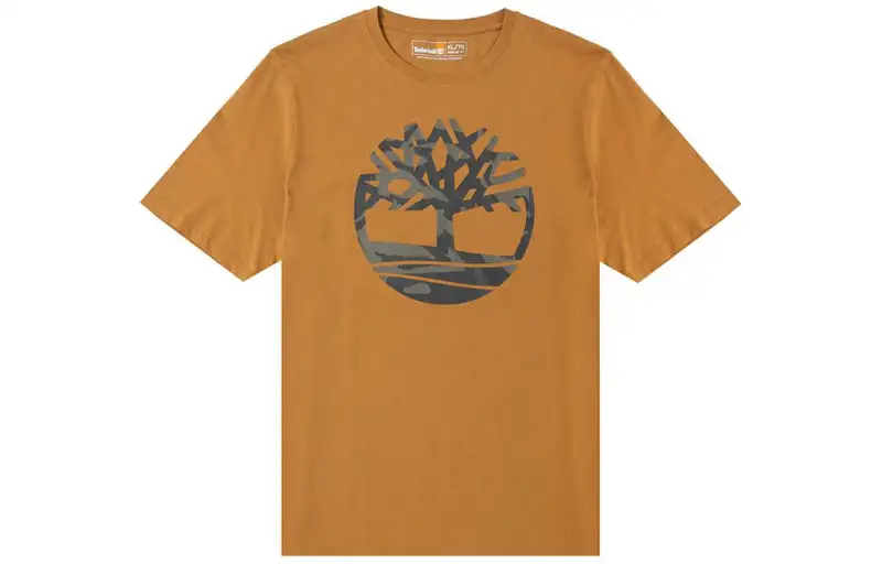 Timberland T Shirts Men's Wheat Crew Neck Moderate Straight Fit