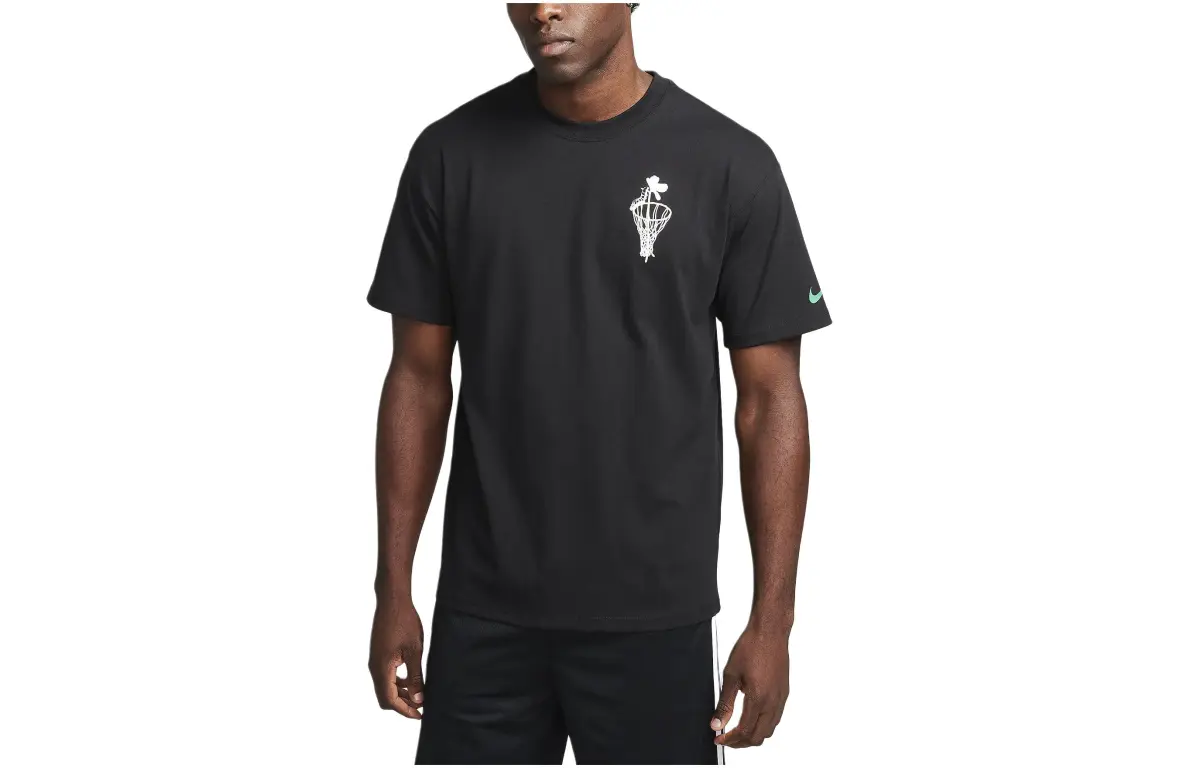 Nike Max90 T-Shirts Men's Black Crew Neck Moderate