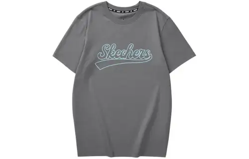 Skechers Drop Shoulder Sleeve T Shirt Unisex Lime Gray