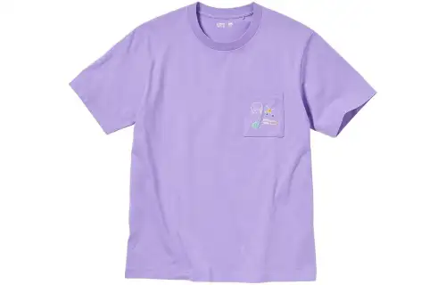 UNIQLO x MINGZHENTANKENAN,LIANMINGKUAN T Shirt Unisex Blue Purple