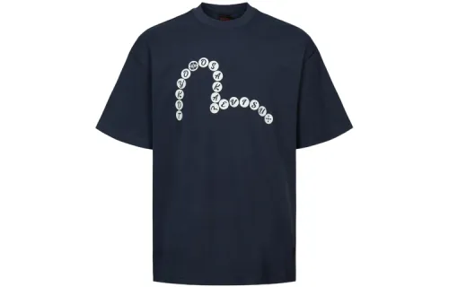 EVISU T Shirts Men's Crew Neck Moderate Straight Fit
