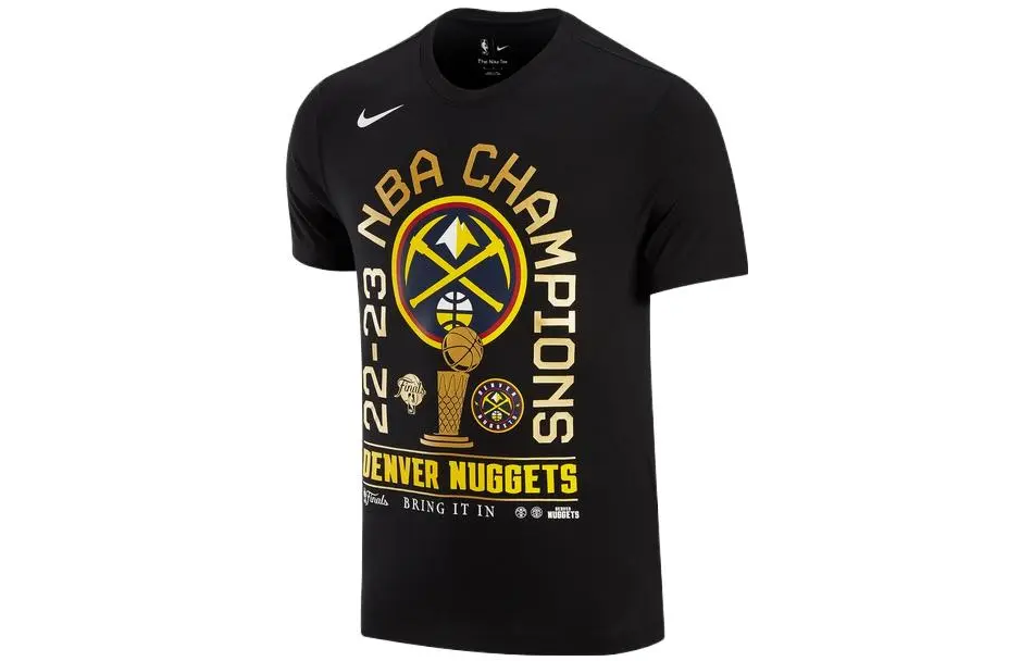 Nike T-Shirts Men's Black Crew Neck Moderate Straight Fit