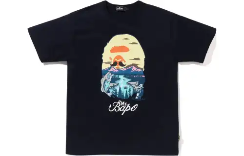 Bape Mr Bathing Ape Head Wide Tee