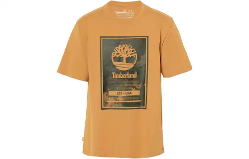 Timberland T Shirts Unisex Wheat Crew Neck Moderate Straight Fit