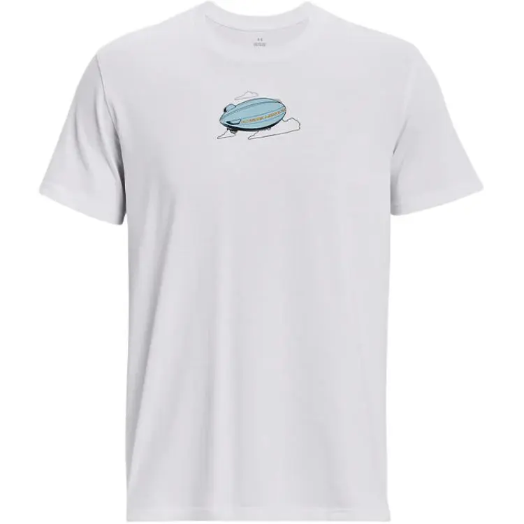 Under Armour T-Shirts Men's White Crew Neck Moderate Straight Fit