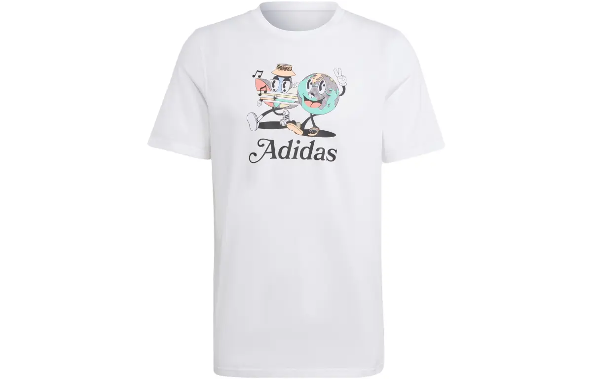 adidas originals Men White Enjoy Summer Graphic Tee
