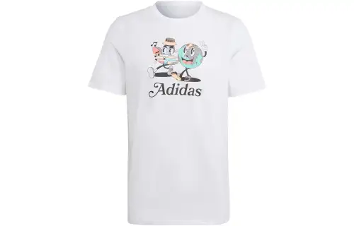 adidas originals Men White Enjoy Summer Graphic Tee