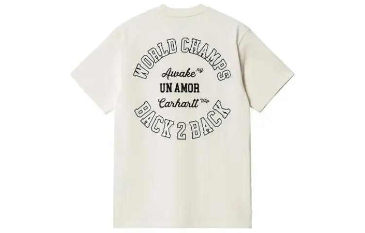 Carhartt WIP X Awake NY Carhartt WIP X Awake NY T-Shirts Unisex White Crew Neck Moderate Straight Fit