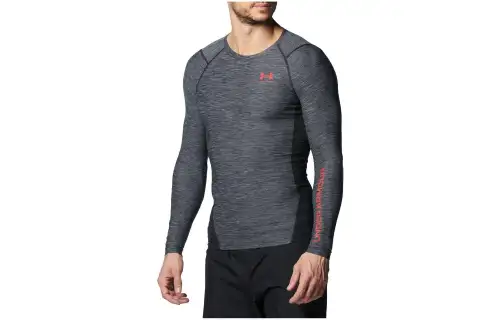 Under Armour T Shirts Men's Gray Crew Neck Moderate Straight Fit
