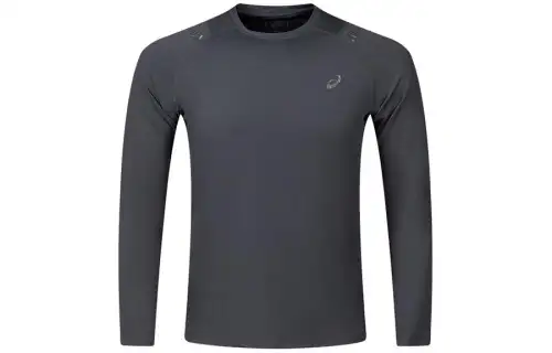 ASICS T Shirts Men's Dark Gray Crew Neck Moderate Other