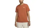 Nike T Shirts Men's Orange Crew Neck Moderate Straight Fit