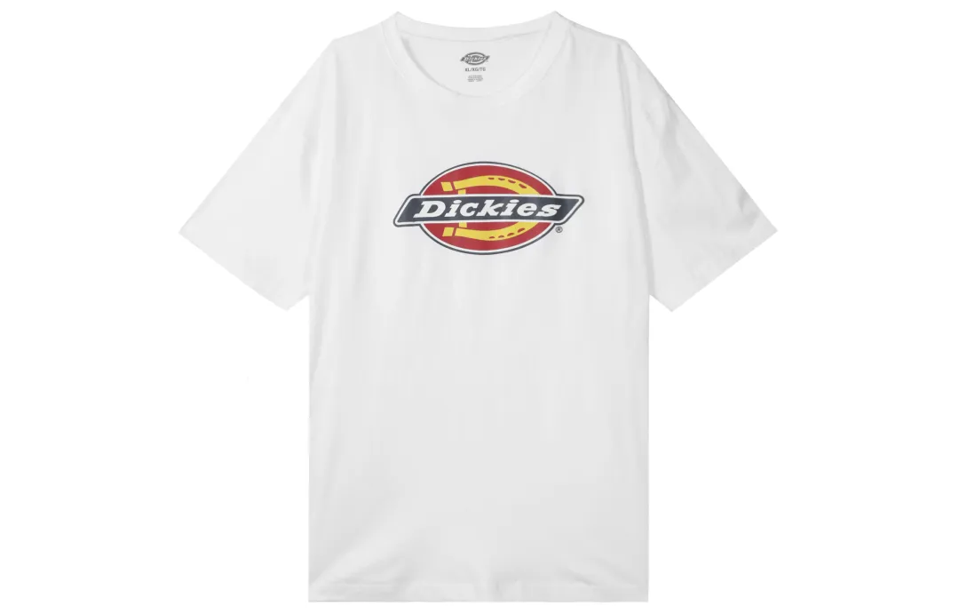 Dickies T Shirts Men's White Crew Neck Moderate Straight Fit