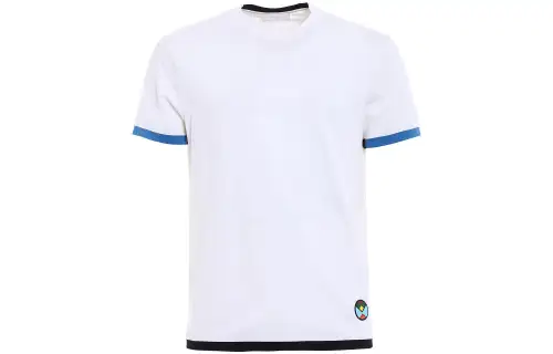 PRADA T Shirts Men's White Crew Neck Moderate Straight Fit